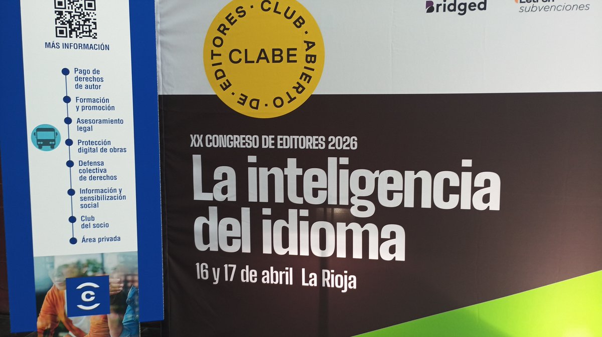 CEDROenlinea's tweet image. 🔵 Nuestra compañera Noemí Plaza asistió ayer a la inauguración del ‘XX Congreso de Editores CLABE’, organizado por @clabe_editores en el @CentrodelRioja. 

➡️​El lema de este año es ‘La inteligencia del idioma. #IA, innovación y medios en la era del español #digital’.