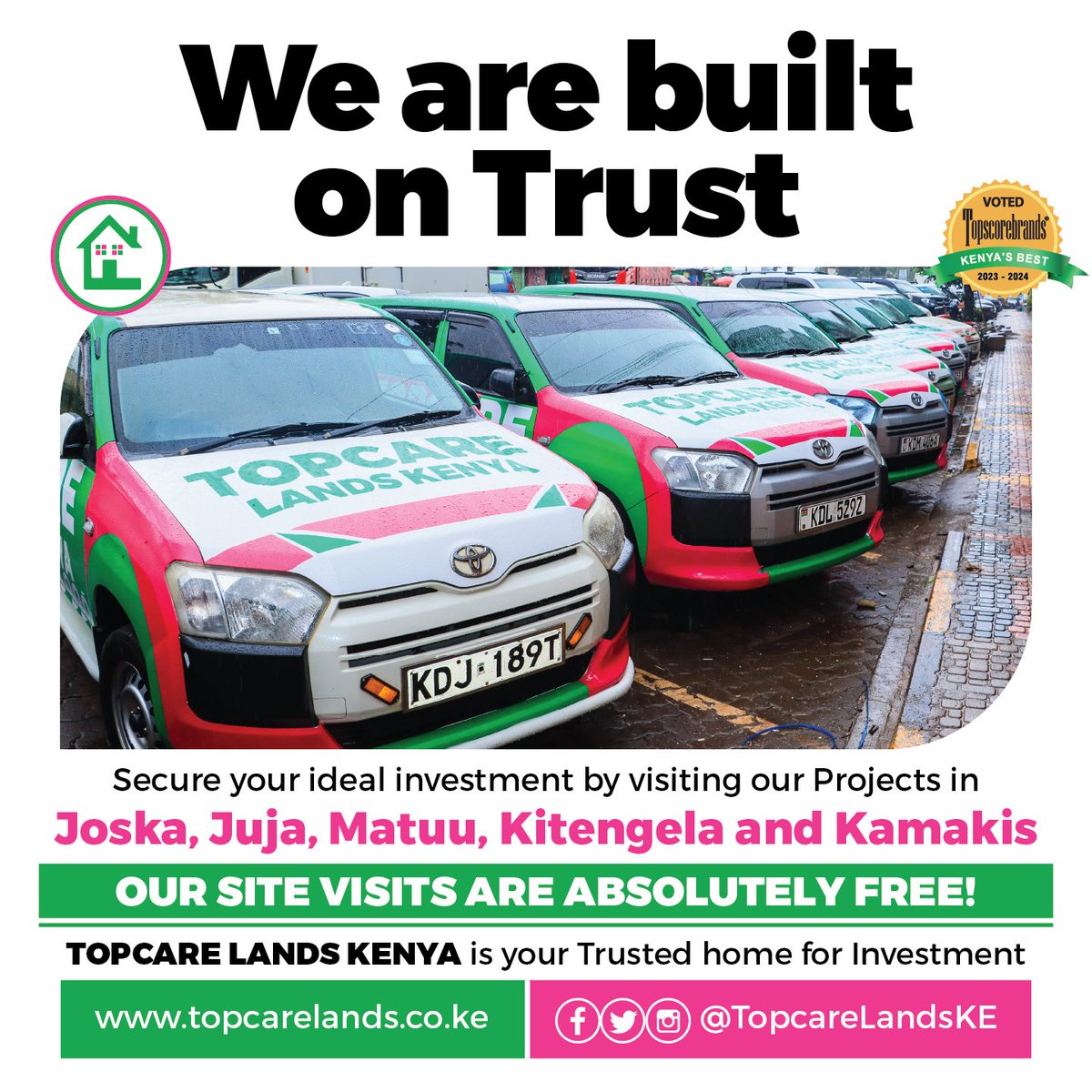 TopcareLandsKE's tweet image. At Topcare Lands Kenya, our site visits are ABSOLUTELY FREE in Juja, Joska, Matuu, Kitengela and Kamakis.
See your future land with your own eyes—no obligation, just opportunity.
📷 0715 000 666
#BuiltOnTrust #TopcareDelivers
