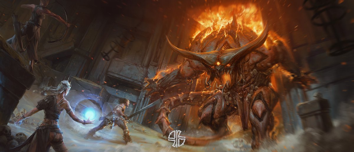 bjornhurri's tweet image. What would you do if you and your gang rolled up to this?
#darkart #fantasy #dnd #dungeonsanddragons #demon