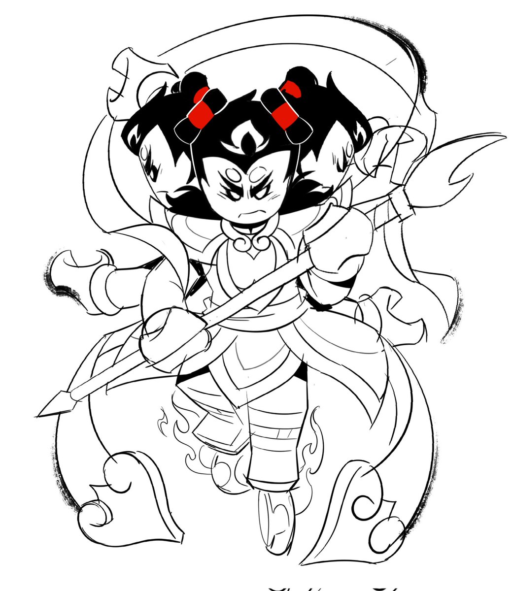 I'm thinking about the appearance of Nezha with three heads and six arms.