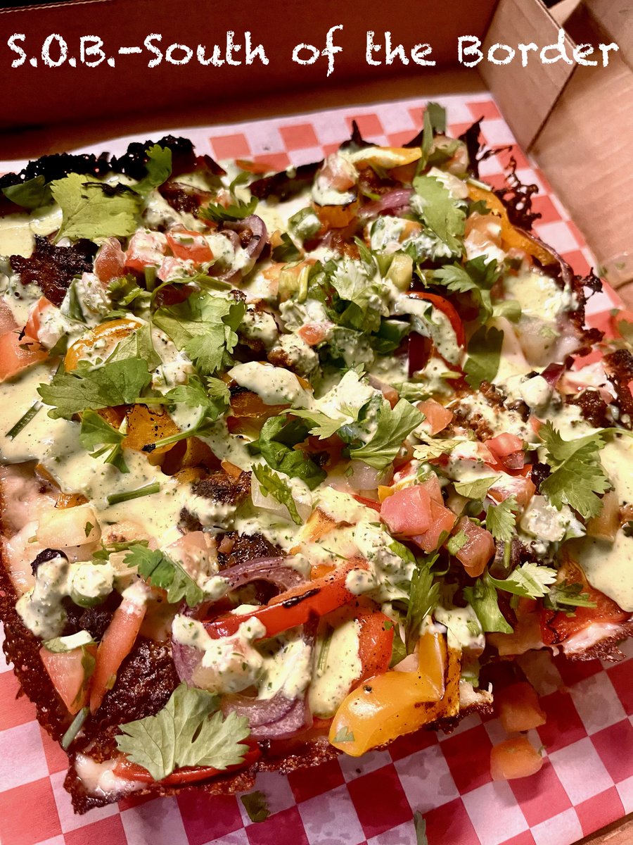 rtp_square's tweet photo. New Special~S.O.B.-South of the Border
Honey chipotle sauce, chorizo, bell pepper, red onion, topped with fresh pico de gallo, drizzled with our house made lime cilantro crema and sprinkle with cilantro.  Amazing flavors that will have your taste buds dancing 💃💃💃 https://t.co/lJWcOYxWeS