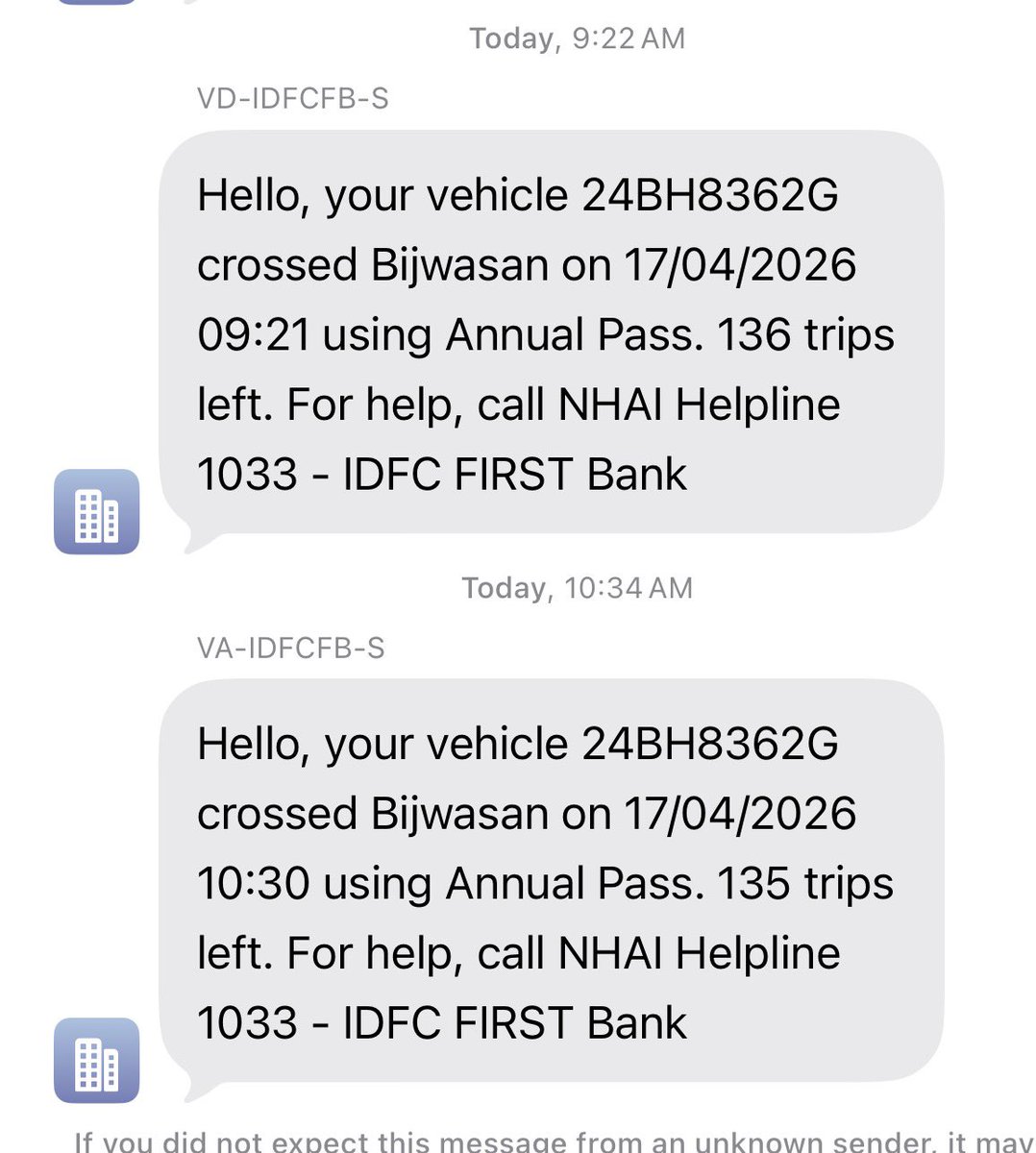 rishisrivast's tweet photo. @NHAI_Official why this fraud, i passed the route once and toll is deducted twice. Your person on the toll click the picture of vehicle and automatic toll is also deducted. Please stop the fraud.. @nitin_gadkari https://t.co/R9pqK2JGDm