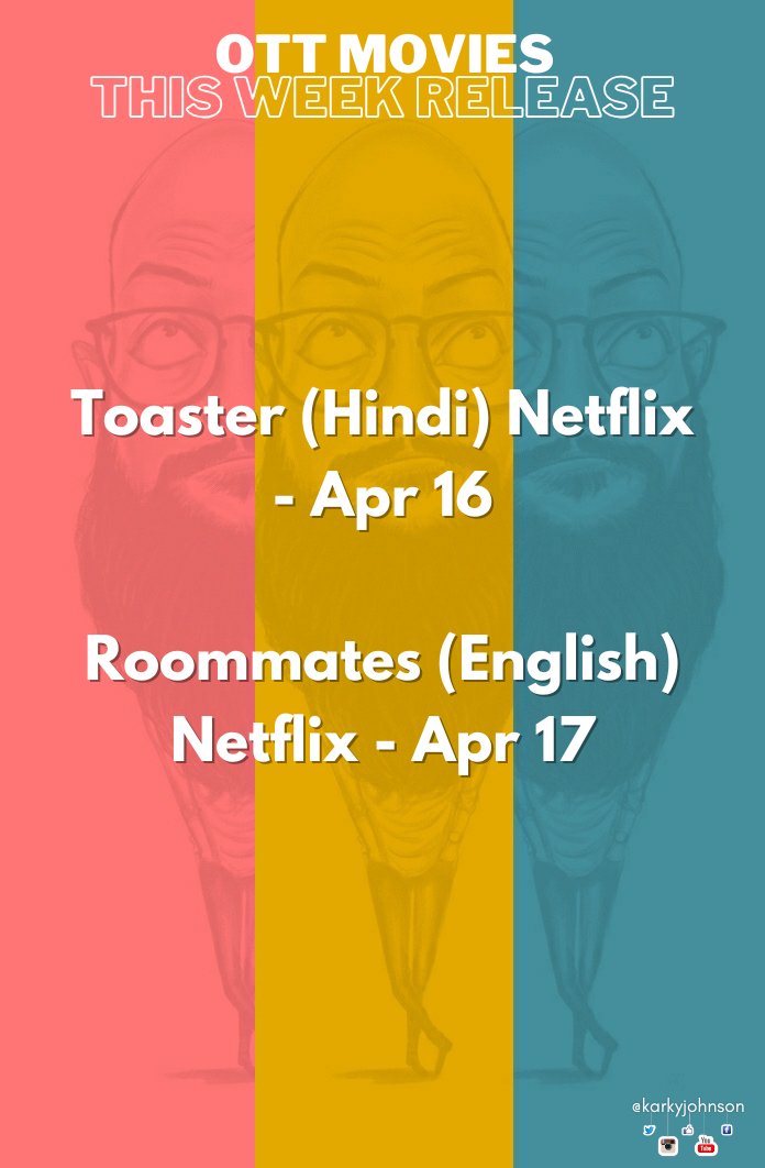 karkyjohnson's tweet photo. This Week's Release #TWR
#Arya's #MRX, #AkshayKumar's #BhoothBangala, #TovinoThomas's #Pallichattambi, #BobOdenkirk's #Normal, #RajkumarRao's #Toster, #NagrajManjule's #MatkaKing and more on... https://t.co/QLkhmcZkAv
