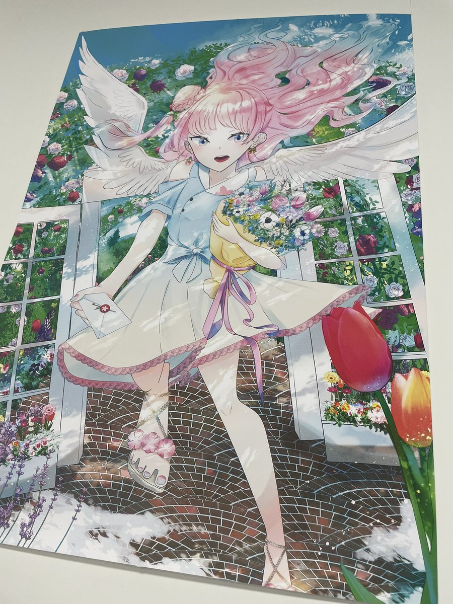 雨空ニジの絵を見に来た🌈