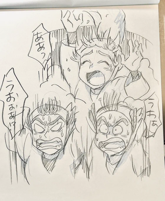 五年対六年回の落とし穴に落ちる伊作が可愛すぎる比較落書き 