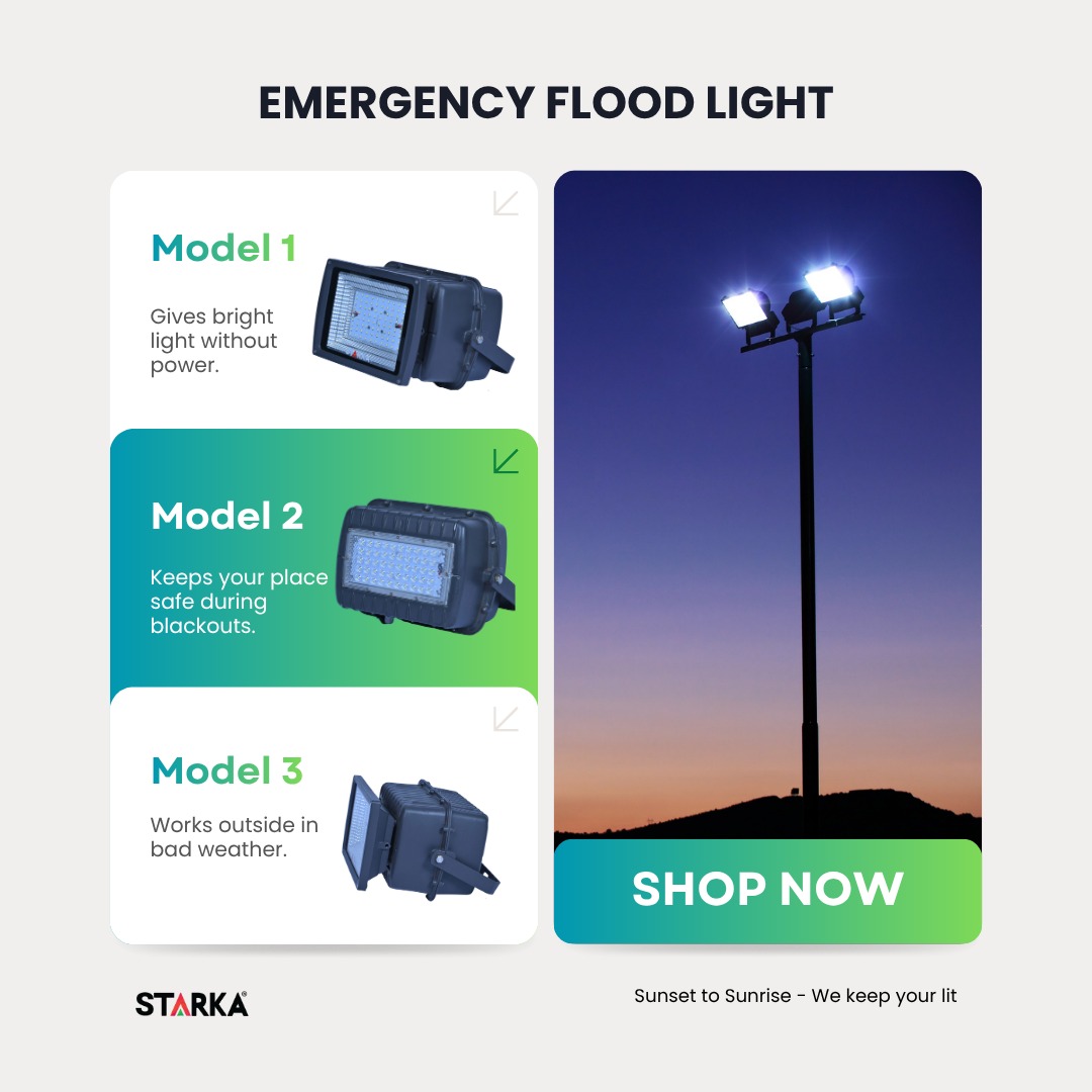 starka2017's tweet image. Light up every moment — even without power ⚡
Stay safe with reliable Starka® Emergency Flood Lights.
#EmergencyLight #FloodLight #SolarPower #Starka #SmartLighting #PowerBackup
Website: starkasolarlight.com
Contact: 7798880327