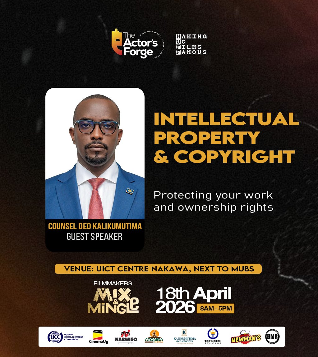 kalikumutimalaw's tweet photo. Filmmakers can protect themselves from losing ownership of their project when working with partners.Our C.E.P @kalikumutima1 will be discussing IP at the #FilmmakersMixAndMingle @cinemaUGApp #IP #copyrights @UCC_Official @UCCFilmFestival @CapitalFMUganda @20thcentury https://t.co/n8i9HXKo2L