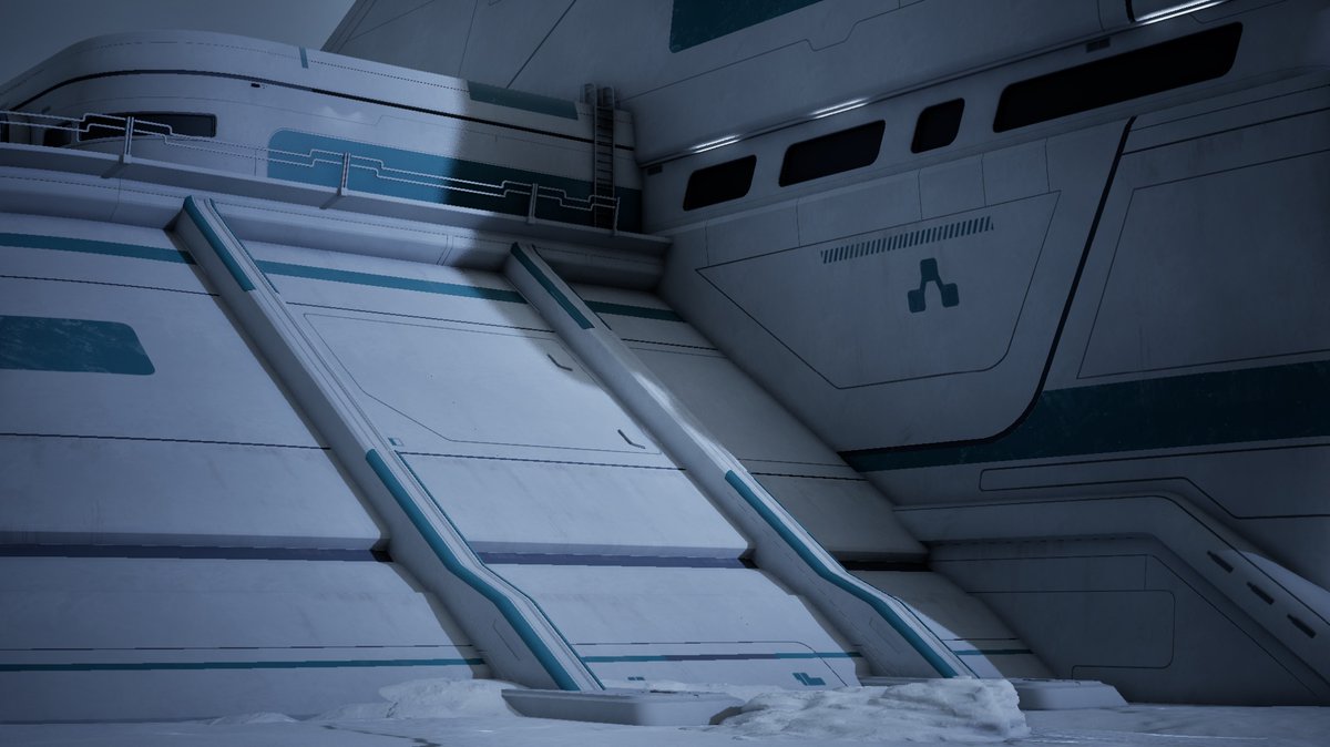 ServerHopp3r's tweet photo. @sean_gause Working on a sci fi facility currently. Trying to find a balance of how simple I can keep the forms, but still keeping it readable for scale. https://t.co/cDUUi56WHN