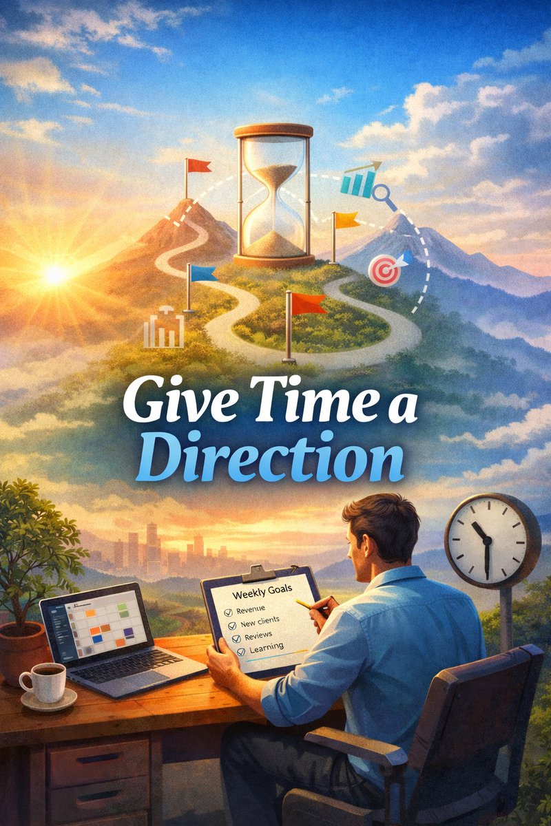 TimeAndGoalGuru's tweet image. Time without direction creates motion.
Goals convert time into progress.
Clarity gives effort meaning.
Direction creates outcomes.
Define your goals.
Let time follow your direction.
—
Sanjay Kumar Agarwal
Growth Accelerator Coach
TEDx Speaker &amp;amp; Author
#GoalSetting #TimeManagement