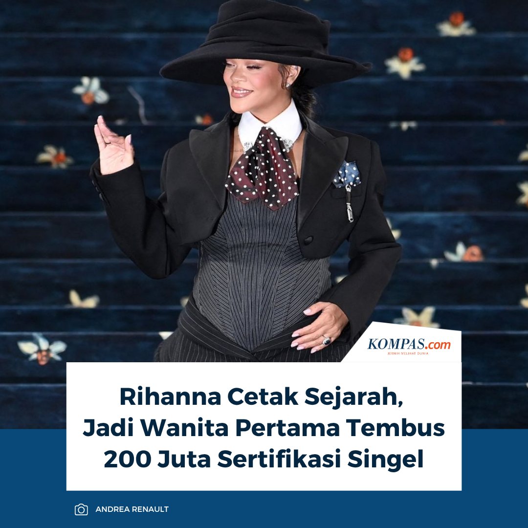 KompasEnt's tweet image. Rihanna mencetak sejarah sebagai artis wanita pertama yang menembus 200 juta sertifikasi singel dari Recording Industry Association of America meski hampir satu dekade tidak merilis album baru.

👉🏻Baca selengkapnya kompas.com/hype/read/2026…

~AM #Rihanna #Album #AmerikaSerikat