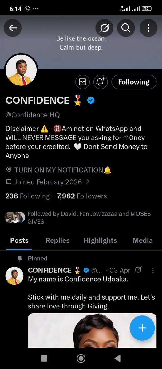 ISHOLAMOSH39698's tweet photo. @Jowizazaa_gives @Confidence_HQ 20k is okay 8072887714
Opay 🙏 https://t.co/9F54U7mYyu