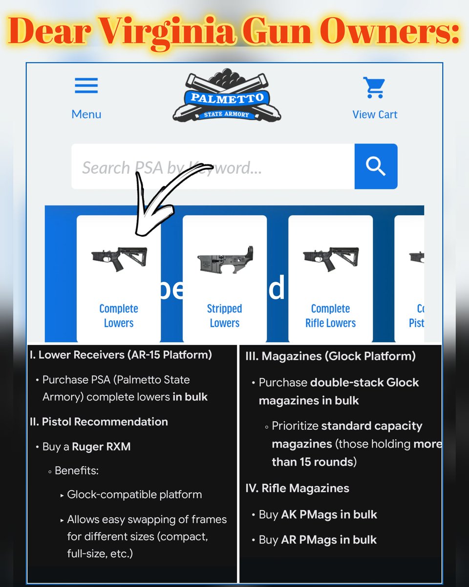 Dear Virginia Gun owners:

Learn from Illinois residents who have experienced it first hand before your laws go into effect