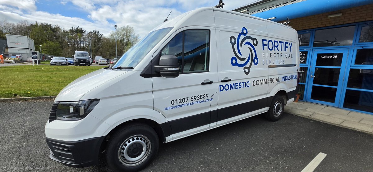 Latest van graphics completed for our good friends and neighbours at Fortify Electrical Services in Consett.