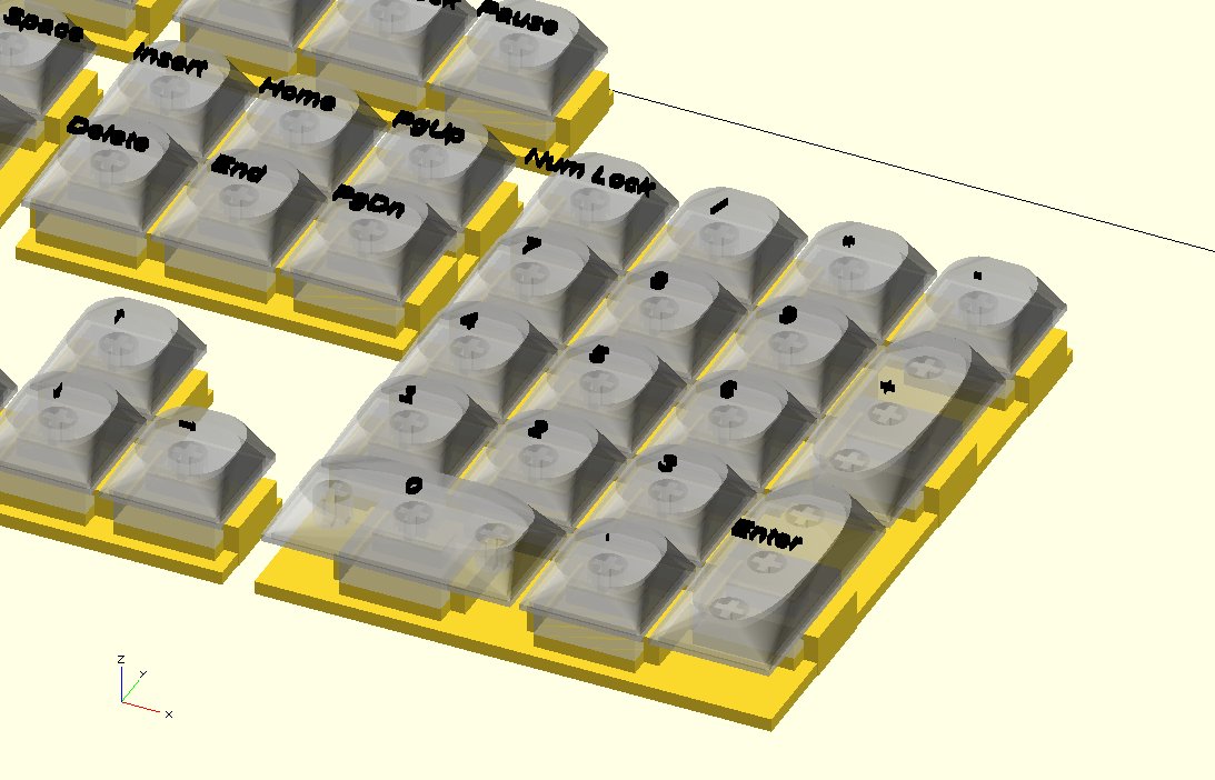 把Big Ass Enter、Steppd Caps Lock、Homing Key、直式2U的鍵帽都做出來了，然後從KLE轉檔成layout ...