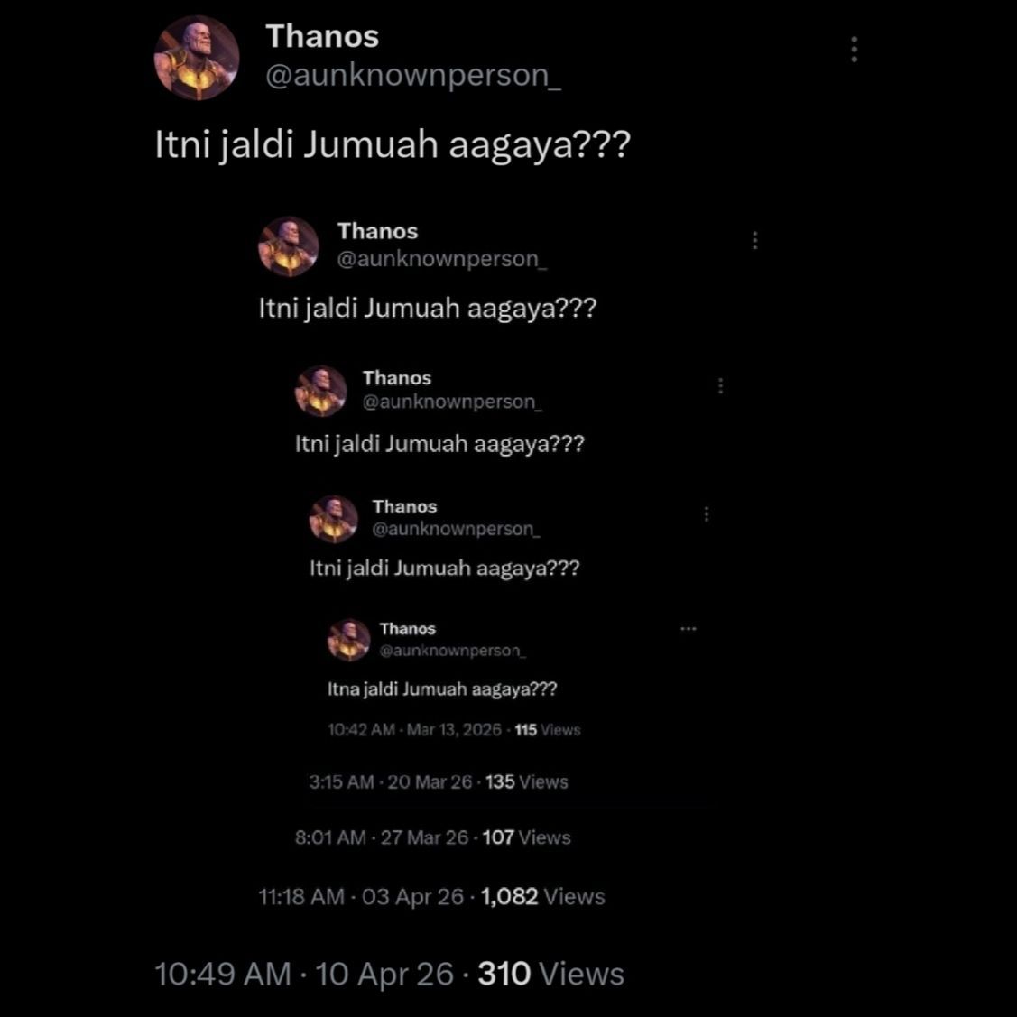 Itni jaldi Jumuah aagaya???