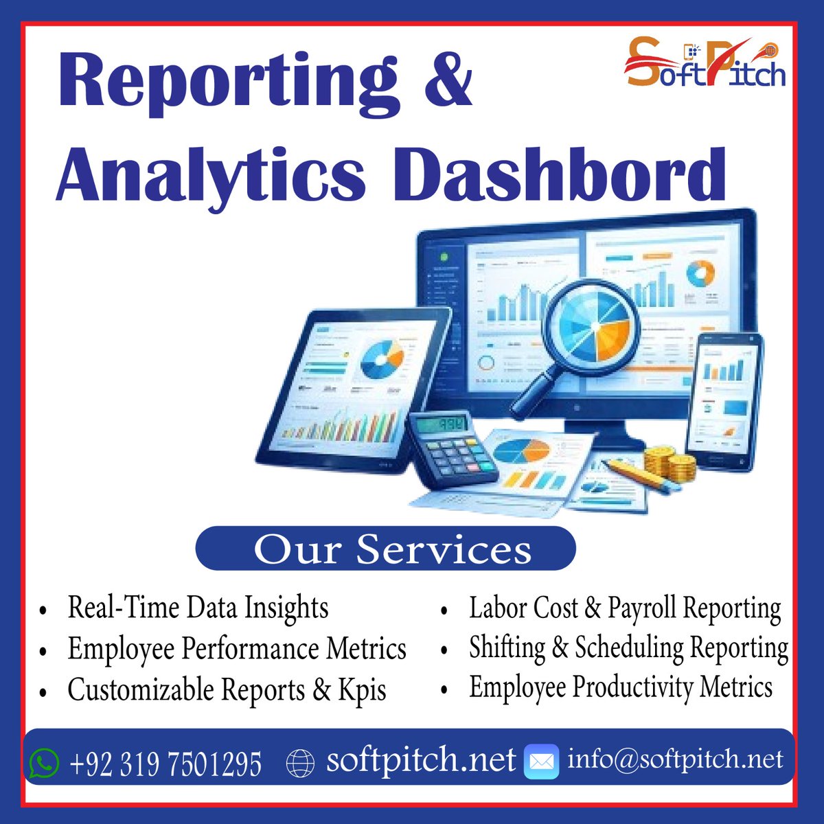 software95562's tweet photo. 📊 Powerful Reporting &amp; Analytics Dashboard for Business Growth:
📱 +92 319 7501295
🌐 https://t.co/bfGyKNclID
 #BusinessAnalytics #DataDriven #ReportingTools #KPITracking #BusinessIntelligence #SmartDecisions #DataAnalytics #PerformanceTracking #SoftwareSolutions #DigitalGrowth https://t.co/BoyhLctnEq