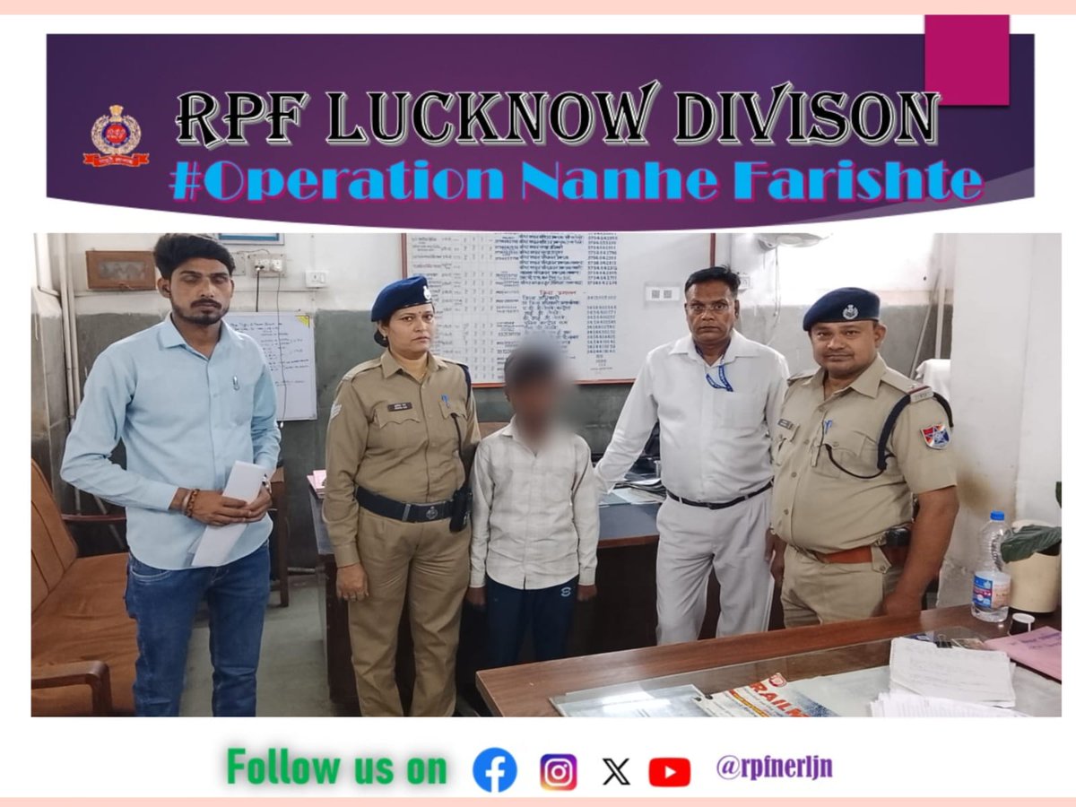 rpfnerljn's tweet image. 🚨 #OperationNanheFarishte
"A safe child today, a brighter tomorrow."
RPF Lucknow Jn 👮‍♂️ rescued a 12-year-old minor found alone &amp;amp; distressed at PF-4/5.
👶 Safely handed over to Childline after due procedure.
#ChildSafety #RPFIndia
@drmljn @rpf_india @rpfner