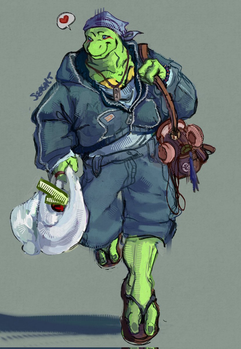 PenTentacle's tweet image. Putting leo in domestic situations brings me life #leonardo #tmnt