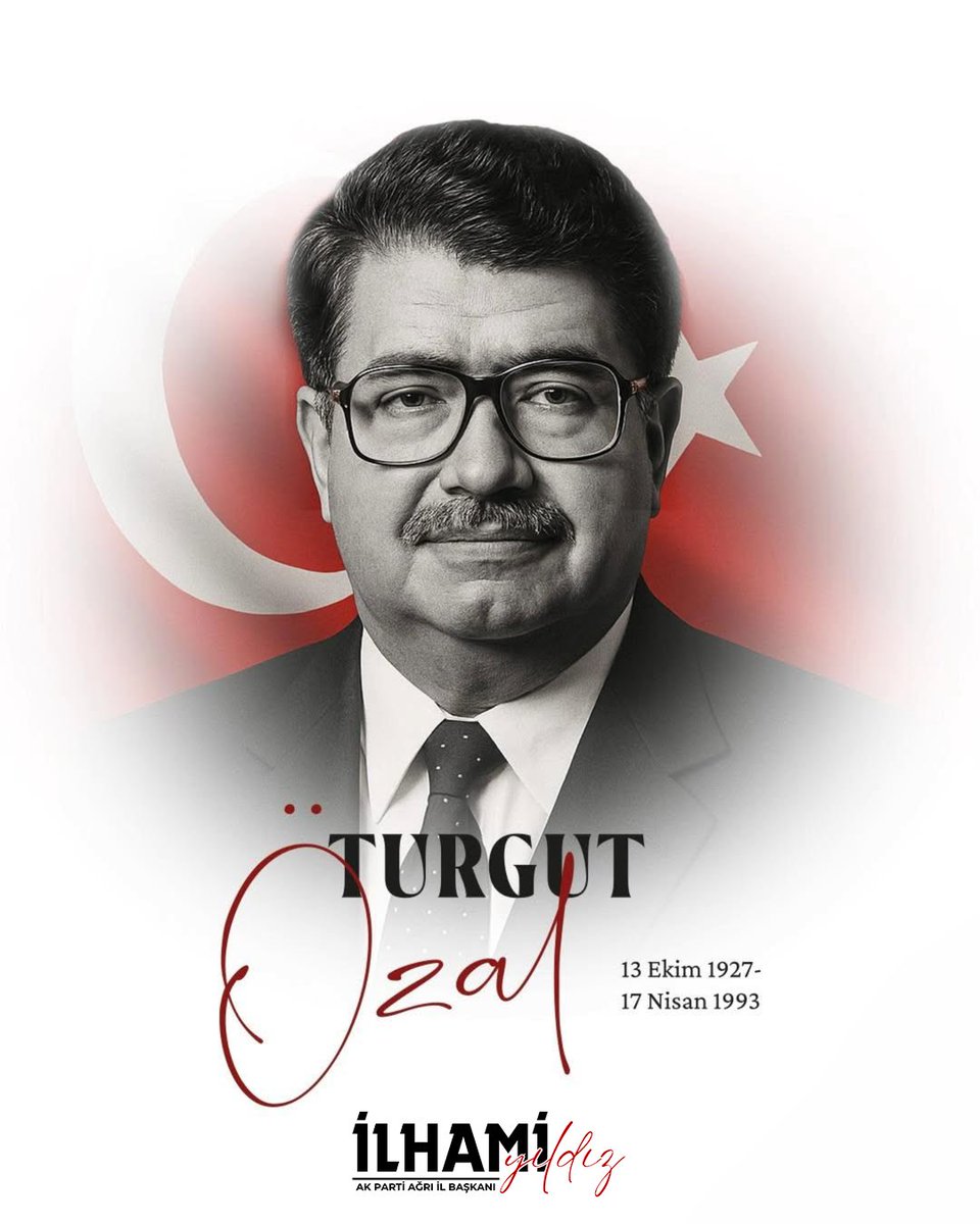 Dtilhamiyildiz's tweet photo. 8. Cumhurbaşkanımız Turgut Özal’ın vefat yıl dönümünde; ülkemize kazandırdığı vizyon, gerçekleştirdiği reformlar ve Türkiye’nin gelişimine sunduğu kıymetli katkıları saygı ve rahmetle anıyoruz.

Milletimizin hafızasında önemli bir yer edinen merhum Cumhurbaşkanımıza Allah’tan rahmet diliyor, aziz hatırasını minnetle yâd ediyoruz.