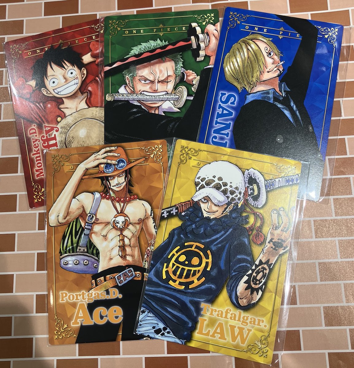 再入荷】原画商品 ポートレートカード ルフィ/ゾロ/サンジ/ロー/エース