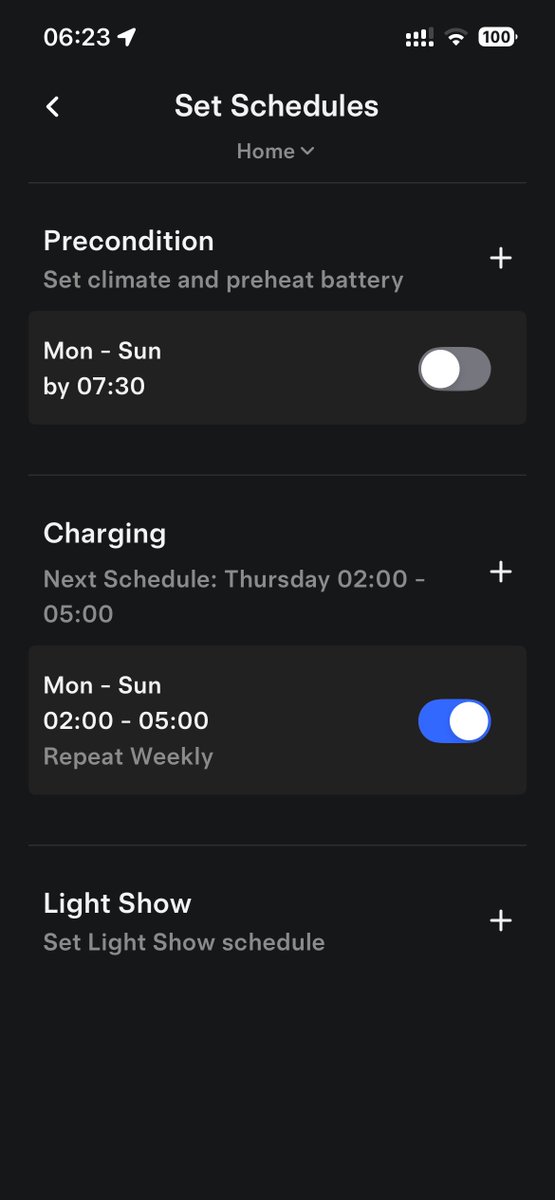 MarcusTuck3's tweet photo. Did anyone else’s @Tesla fail to charge on the schedule last night with App version 4.55.6?  Mine is saying it will start charging on Thursday at 02:00 even though its set to charge every night.  Looks like a software bug to me. 

Tesla wall socket charger, first time its failed for me 🤷‍♂️

@teslaeurope @teslaeurope