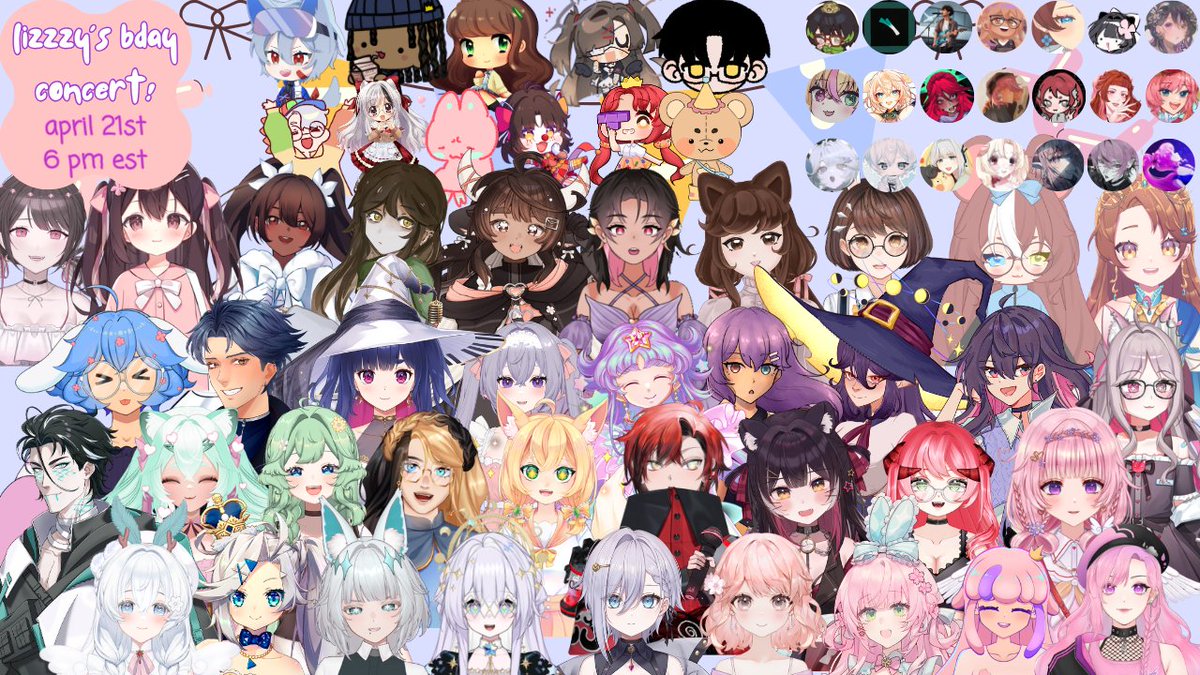 💌💤 this is your official invitation arriving to join us for my birthday concert! I've had so so many lovely friends (old and new) join in and i hope you can enjoy it so so much !! 

꒰ᐢ. .ᐢ꒱₊˚⊹ april 21st, 6pm est! (links below)