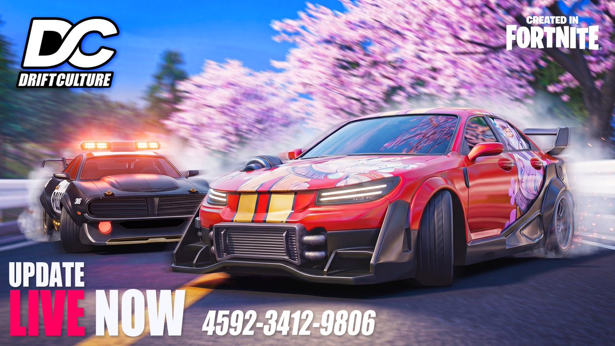 T_GRAPH_FN's tweet image. 🆕DRIFT CULTURE に Fang 登場！

一部のスキンは Nitro Drifter と Fang で共用だから効率的にカスタムを楽しめるよ！😉

準備OK？

アメリカンマッスルカーのサウンドを峠に轟かせ！
さぁ、ドリフトしまくろう！

MAPコード
4592-3412-9806

#Fortnite #UEFN #FortniteCreative