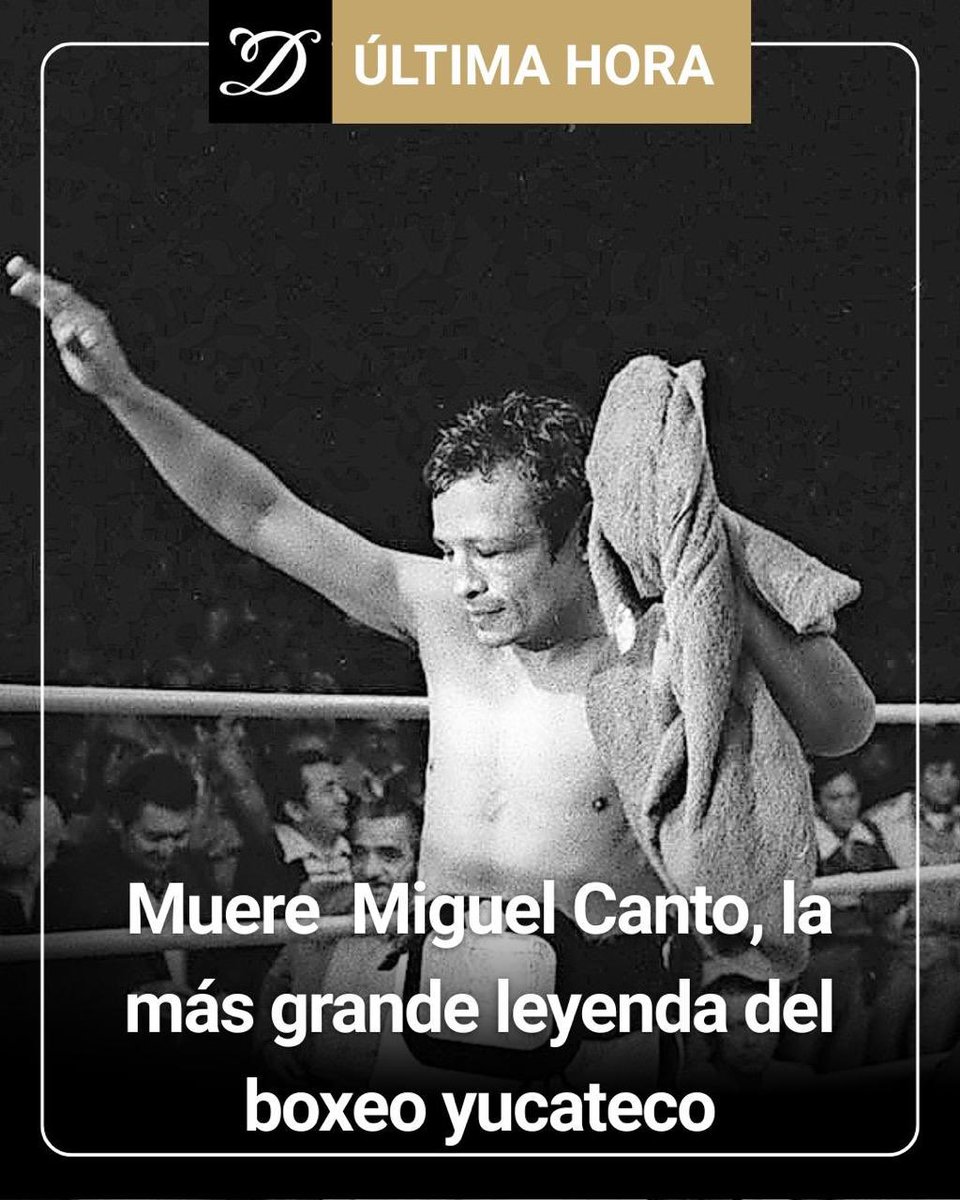 raularceo1's tweet photo. Maestro de la filigrana y el buen boxeo. Adiós a una gloria del deporte yucateco y mundial. Descanse en paz el maestro Miguel Canto https://t.co/jfjo3PyL69