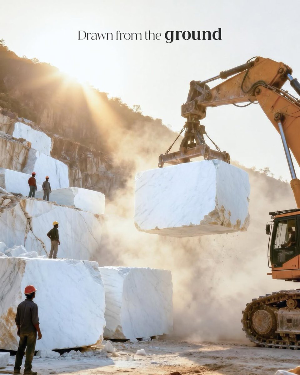 aclassOversease's tweet image. Caught between earth and air, this is material in its earliest state.
Not yet refined, but already carrying the weight of what it will become.

#AClassOverseas #Marble #Marbleslab #Marblestone #WhiteMarble