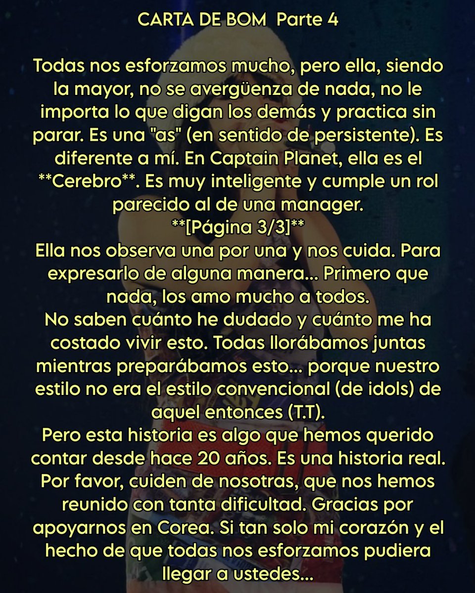 2NE1Peru's tweet photo. Carta de Bom 1/2. 
Sabemos que no ha sido un camino fácil para ella, pero esperamos que esté recibiendo todo el cuidado y tratamiento que merece para su salud mental. Es momento de demostrarle nuestro apoyo 🥹💖

#2ne1 #parkbom #2ne1bom #blackjacks2ne1 #kpop https://t.co/DRpy3ixnPg