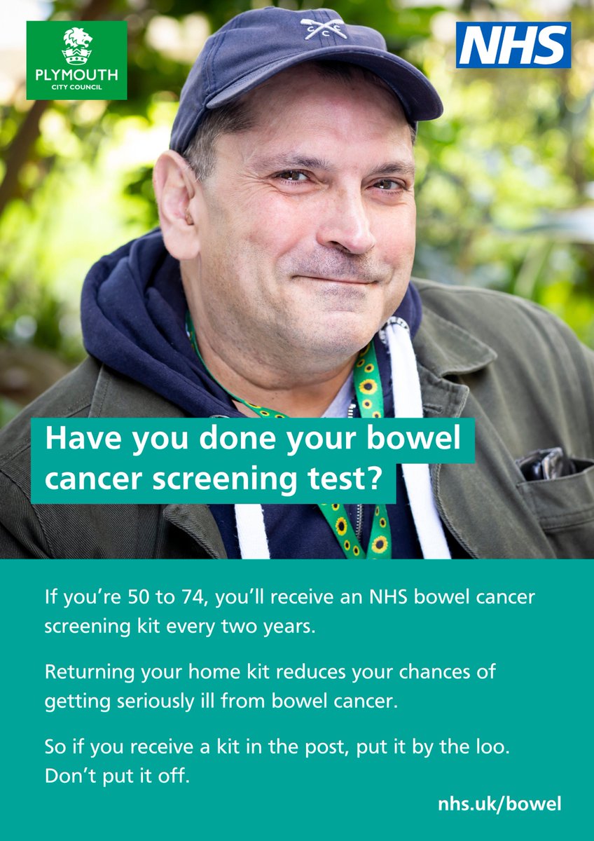 oneyouplymouth's tweet photo. April is #BowelCancerAwarenessMonth

It's a great opportunity for people aged 50- 74 to complete their kit and keep an eye out for the next kit arriving in the post.

See image for more details. 

#BowelCancer #BowelScreening https://t.co/lxYnxuSma3