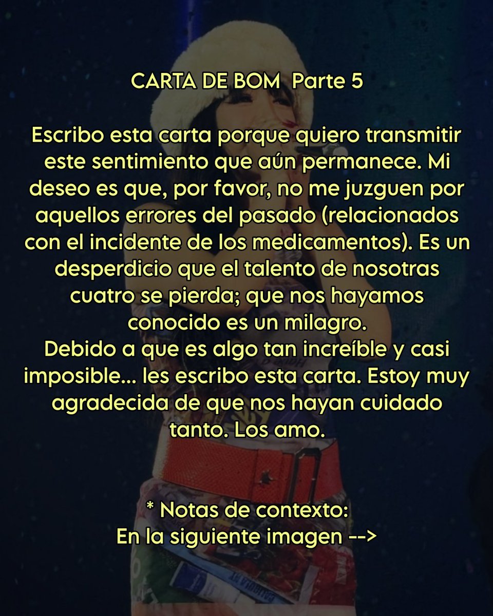 2NE1Peru's tweet photo. Carta de Bom 2/2. 
Sabemos que no ha sido un camino fácil para ella, pero esperamos que esté recibiendo todo el cuidado y tratamiento que merece para su salud mental. Es momento de demostrarle nuestro apoyo 🥹💖

#2ne1 #parkbom #2ne1bom #blackjacks2ne1 #kpop https://t.co/n4B9pdKIby