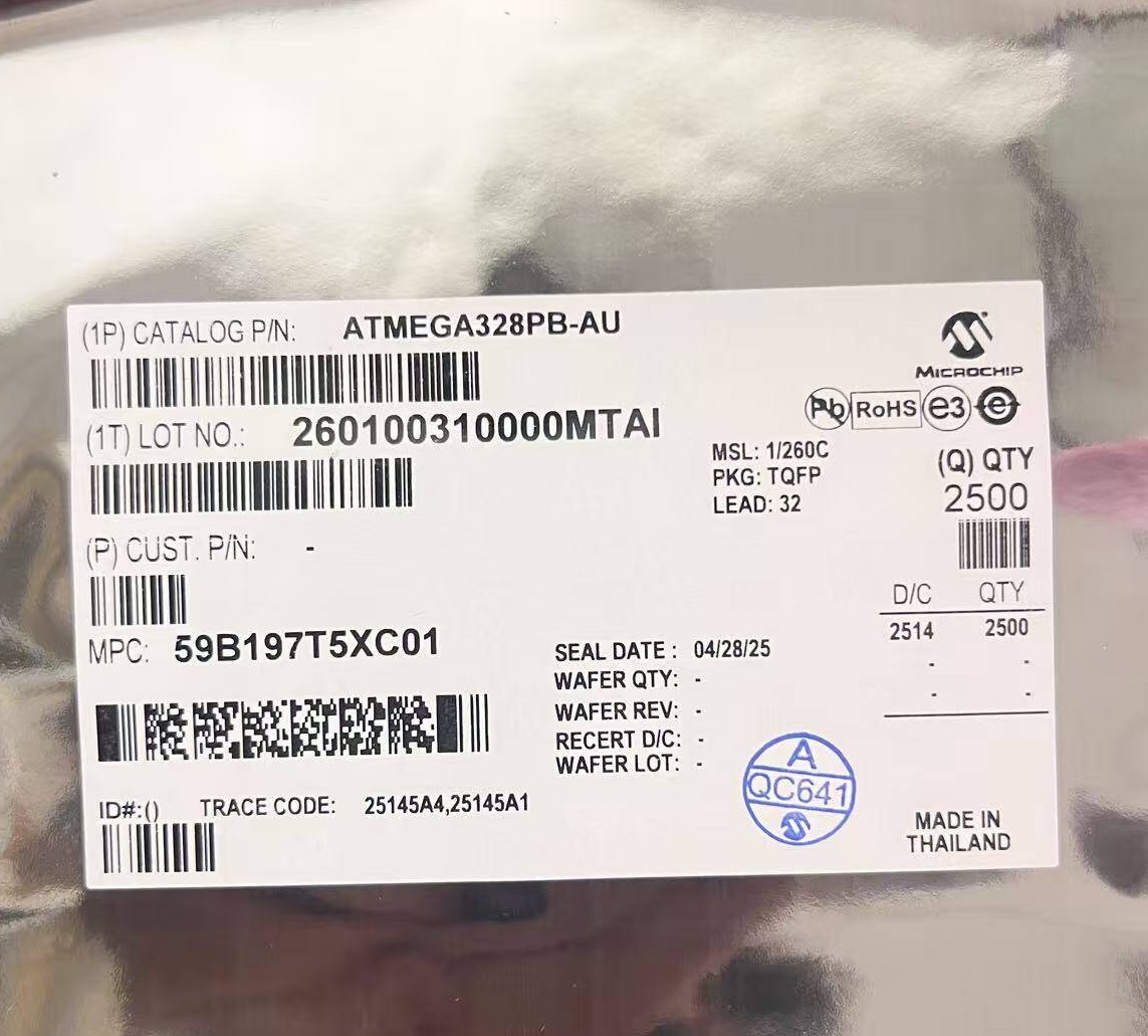 JingtongxinTech's tweet image. Microchip Series ATSAMD51J20A-MUT, Package: VQFN-64;

Microchip Series ATMEGA328PB-AU, Package: TQFP-32;

#microchip #mcu #ic #chips #pcba #pcb #ems #integratedcircuit #electronics #electroniccomponents