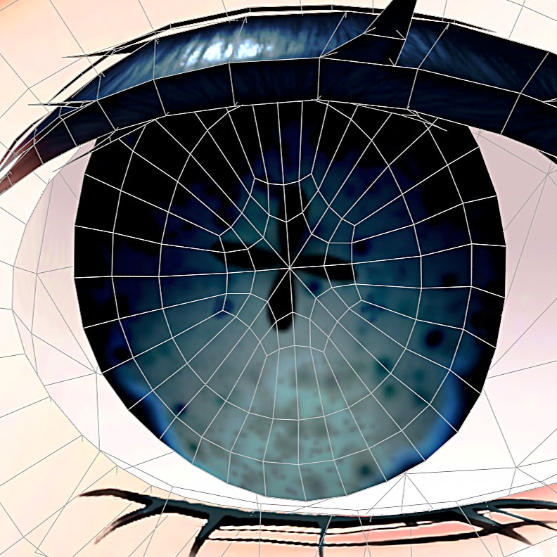 suzu7na03se's tweet image. 目のローポリ化をしました👁
調整前(2枚目)の状態から 三角面を増やして中心に行くほどローポリ化するようにしました‼
これによって目の輪郭を滑らかさを維持したまま4割程度ポリゴン削減できたので 良い感じにローポリ化できた気がします🫠
#VRChat #blender #unity #3dcg #b3d