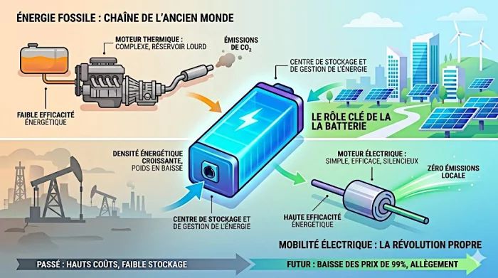 23Tatem's tweet image. #Prix des #batteries : Pourquoi le coût a chuté de 99 % et comment la #technologie va s’alléger
buff.ly/lryKuu4 
#électrique, les #données de Our World in Data révèlent une réalité : le prix des batteries n'est plus l'obstacle qu'il était en 1991. 
31.3.26, par @23Tatem