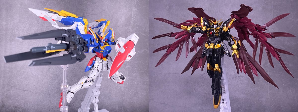 今までウイングガンダムゼロ…とその親戚
ウイングガンダムゼロ (初代) (noble color)
スノーホワイトプレリュード
クロークドカスタム
ウイングガンダム
リベリオン
(●>◡<●) 個人的にはnobleの色味が一番好きかな～
#ガンダムW