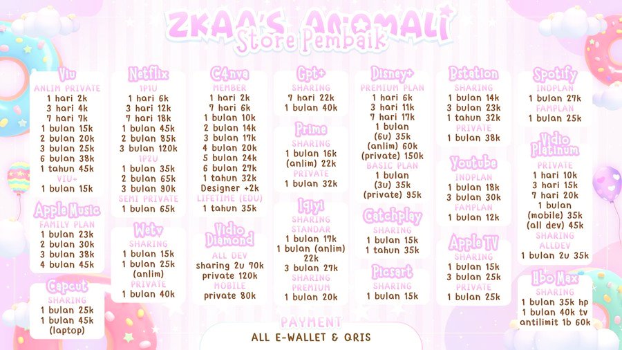 zkaa's store!; amonali penjual Netplix tweet media