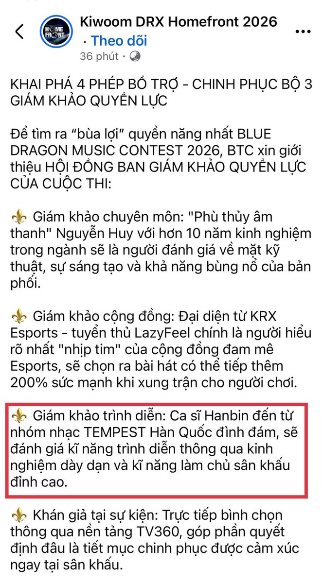 "Giám khảo trình diễn: HANBIN sẽ đánh giá kỹ năng trình diễn thông qua kinh nghiệm dày dạn và kỹ năng làm chủ sân khấu đỉnh cao"
😍😍😍😍

➻❥Łøvε ♡♡♡
#Hanbinori 
#NgoNgocHung 
#한빈아_HANBIN_Ơi 
#HANBIN  #한빈  
#ハンビン #韩彬
#TEMPEST #템페스트
