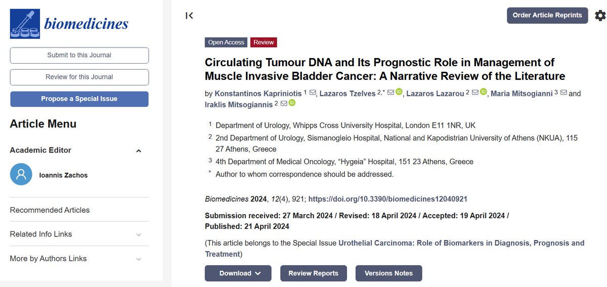 Biomed_MDPI's tweet image. 🔍 SPECIAL INTEREST | A compelling read for focused research areas 
📌 Circulating Tumour DNA and Its Prognostic Role in Management of Muscle Invasive Bladder Cancer: A Narrative Review of the Literature
🔗 mdpi.com/2227-9059/12/4…
#SpecialInterest #DeepDive 
@MDPIOpenAccess