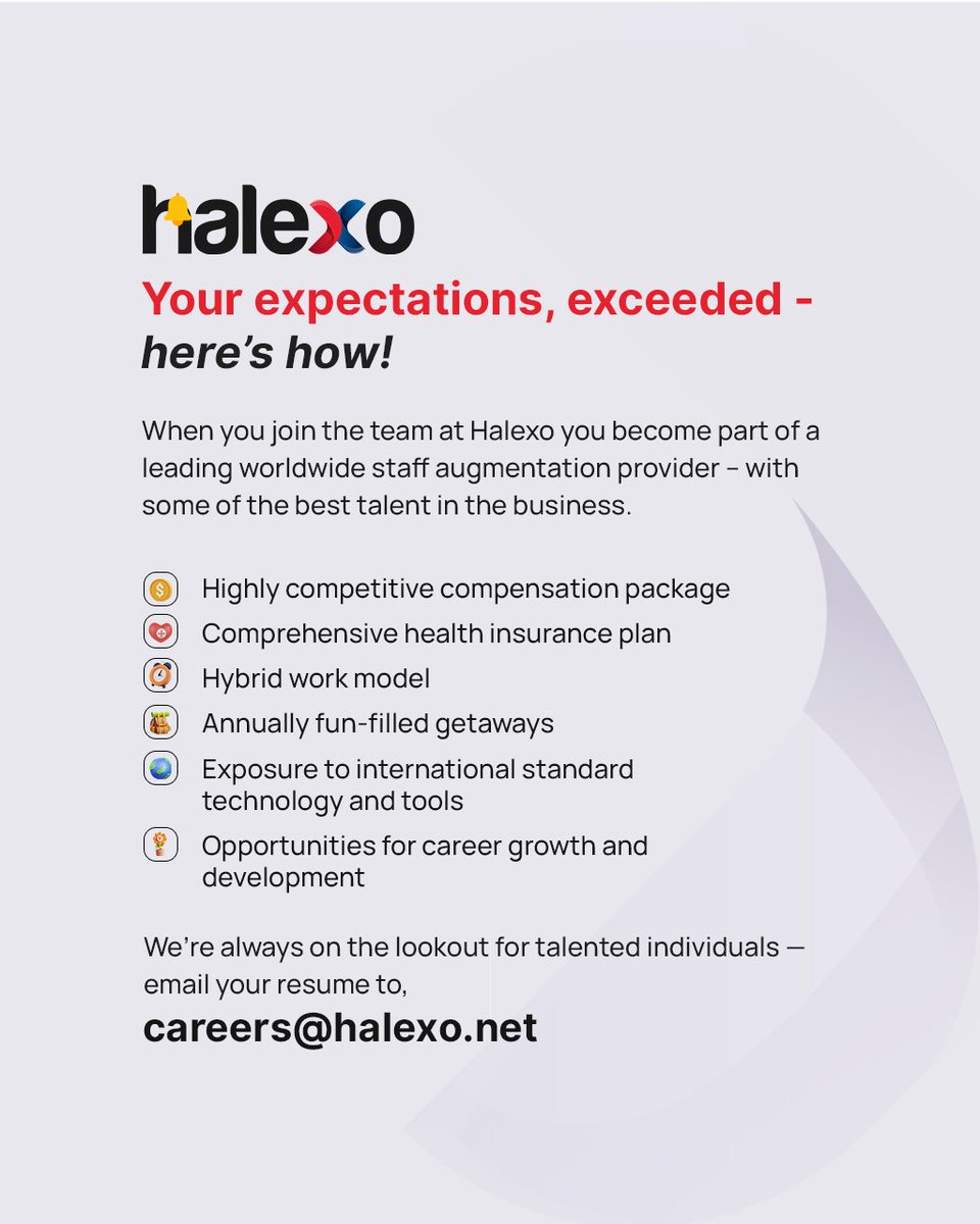 HalexoLtd's tweet image. 📢 We are hiring!

💼 System &amp;amp; Network Engineer - L2
📍 Colombo, Sri Lanka | 🕒 US Business Hours | Hybrid 

Interested? Scan the QR code or click the link in the first comment to apply or tag someone who would be a great fit!

#SystemEngineer #NetworkEngineer #HalexoHiring