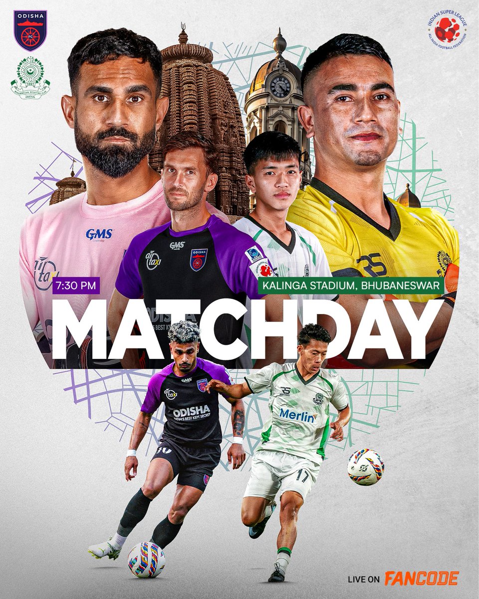 IndSuperLeague's tweet photo. The Juggernauts are back at the Kalinga Stadium! ποΈ
Odisha FC welcome the Black Panthers with three big points at stake. βοΈ
Watch #OFCMSC live on @fancode. π± #ISL12 #AmaTeamAmaGame #JaanJaanMohammedan https://t.co/MWTUgzU6JR