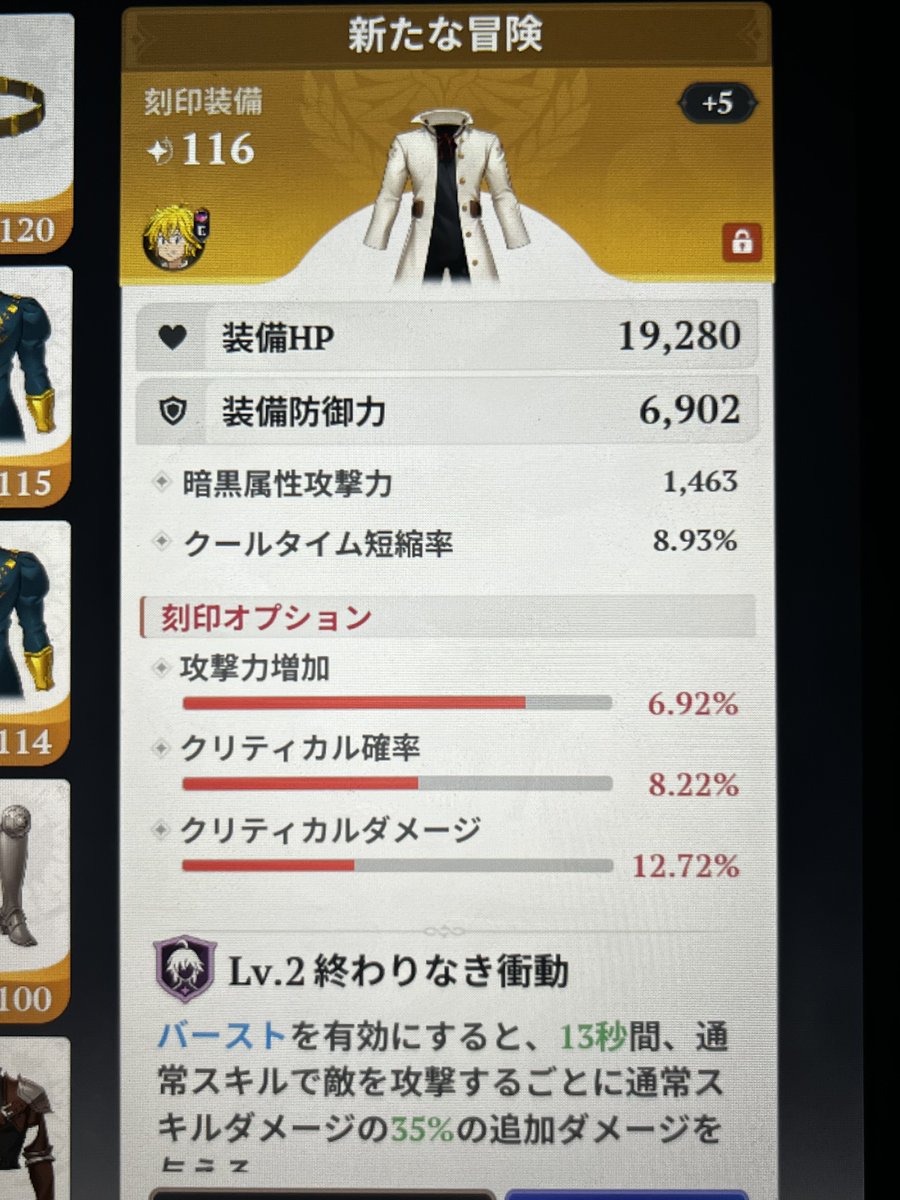 Riku_sws's tweet photo. この装備10点満点中、何点か教えて頂きたいです！
 #ナナオリ https://t.co/li9yd7BQCa