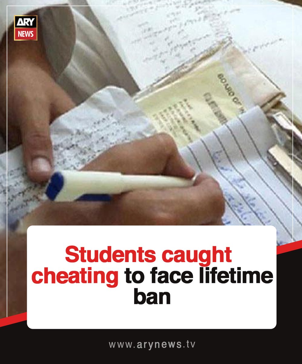 ARYNEWSOFFICIAL's tweet image. #Students caught #cheating to face lifetime ban

Read More : arynews.tv/students-caugh…

#ARYNews