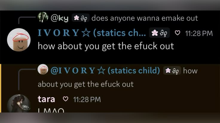 Discord Messages With Threatening Auras tweet media