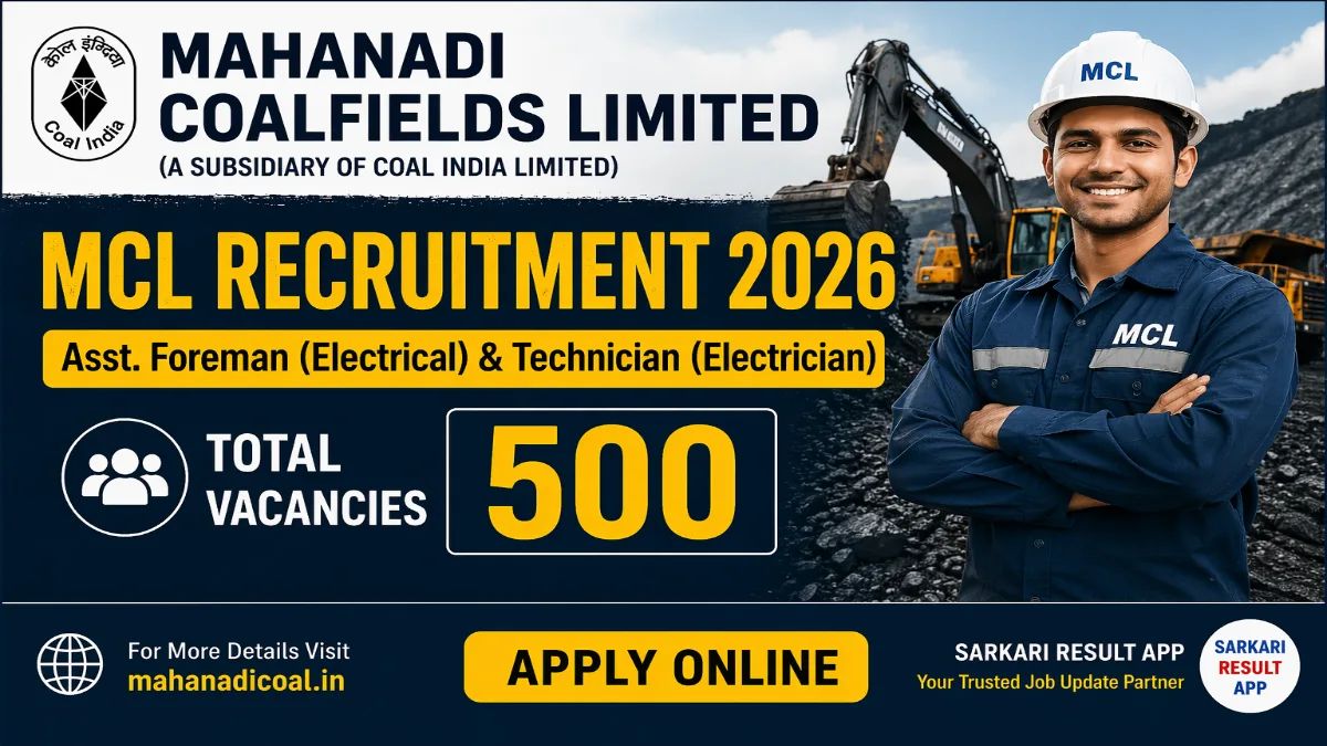 Sarkari_Result1's tweet image. MCL Recruitment 2026 Out – Apply Online 500 Asst #Foreman, #Technician Posts🔥🔥
@Sarkari_Result1 #SarkariResult

Click Below Link To Apply 👇
 sarkariresult.app/mcl-online-for…