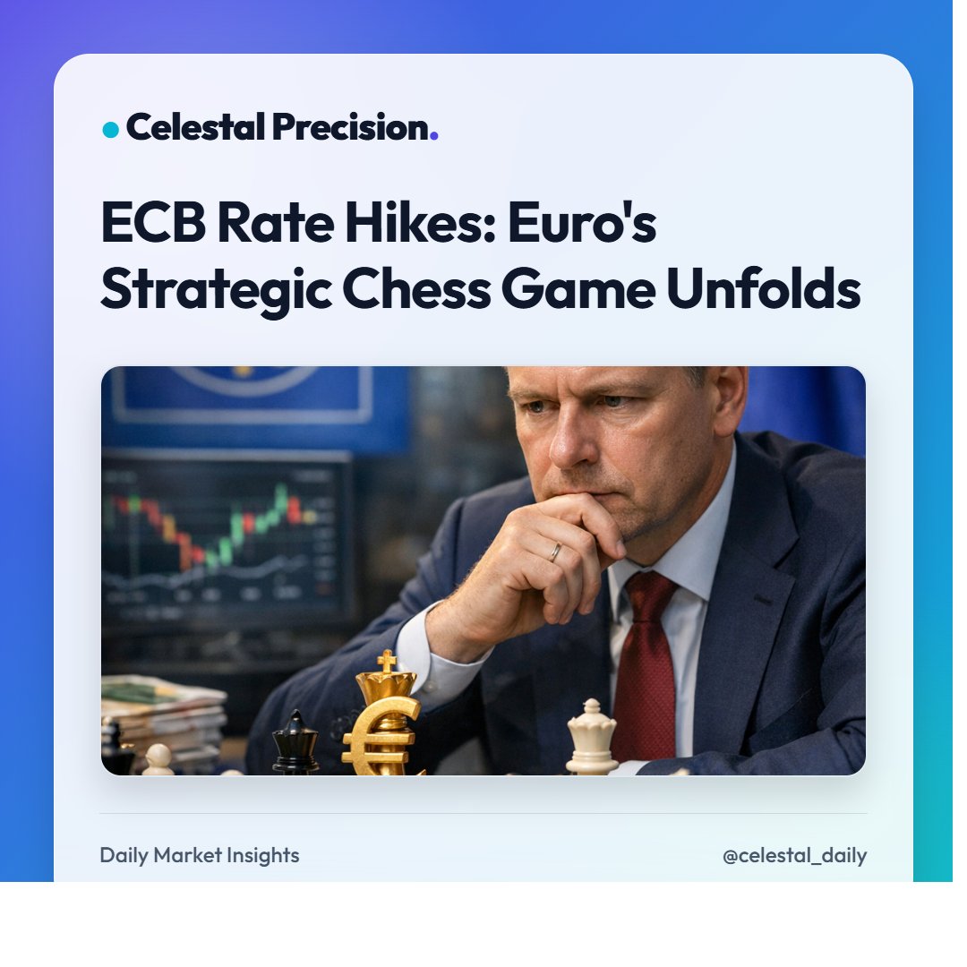 realWorldMayor's tweet photo. The European Central Bank is playing a strategic chess game regarding its interest rate moves.

When Martins Kazaks calls two rate hikes this year "reasonable," he's hinting at deeper currents that could reshape the euro's future. 🌊  Inflation is the ECB's persistent nemesis. It's not spiraling, but it's sticking around.

Kazaks notes that while wage-driven price hikes aren't rampant yet, companies might start adjusting prices faster due to recent inflation experiences. This potential "stickiness" is why the ECB's rate decisions are under the microscope. 🔍  The market's view is split. Odds for an April hike have plummeted to 21%, yet there's a strong belief in a June tightening. This divide is telling.

However, if the ECB moves faster than expected, the euro could see upward pressure as investors chase higher yields.  
Energy prices add another layer of complexity. They're stable for now, but their volatility is legendary. A sudden spike could derail the ECB's plans and send the euro on an unexpected path. ⚡  

FX Portfolio Managers should keep an eye on ECB meetings. Data releases could swing expectations and market moves dramatically. 

The euro's trajectory will hinge on inflation data, energy prices, and any shifts in ECB talk.  Rapid changes could push the ECB into more aggressive rate hikes. 

This dynamic could propel the euro to new heights. 

 #ECB #Alpha  #PortfolioManagement #CapitalMarkets