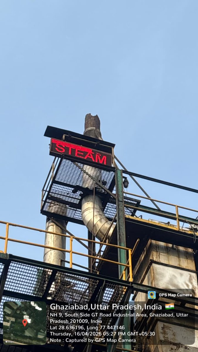 UppcbG's tweet photo. @arayushi2 @dm_ghaziabad @CAQM_Official @moefcc Inspection of CCIL was carried by officials on 16.04.2026, during inspection no black smoke was observed being emitted from chimney. Photographs are attached. @CAQM_Official @CPCB_OFFICIAL https://t.co/GCAmn66ZnB
