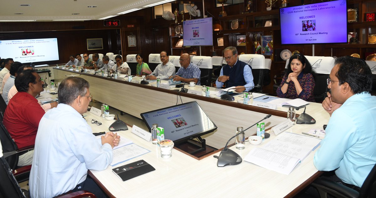 CSIRNALOFFICIAL's tweet image. 68th Research Council meeting of CSIR-NAL held under the chairmanship of Dr S Somanath, Former Chairman, ISRO. Charting the future of aerospace R&amp;amp;D.  #CSIRNAL #Research #Aerospace @CSIR_IND @CSIR_NIScPR