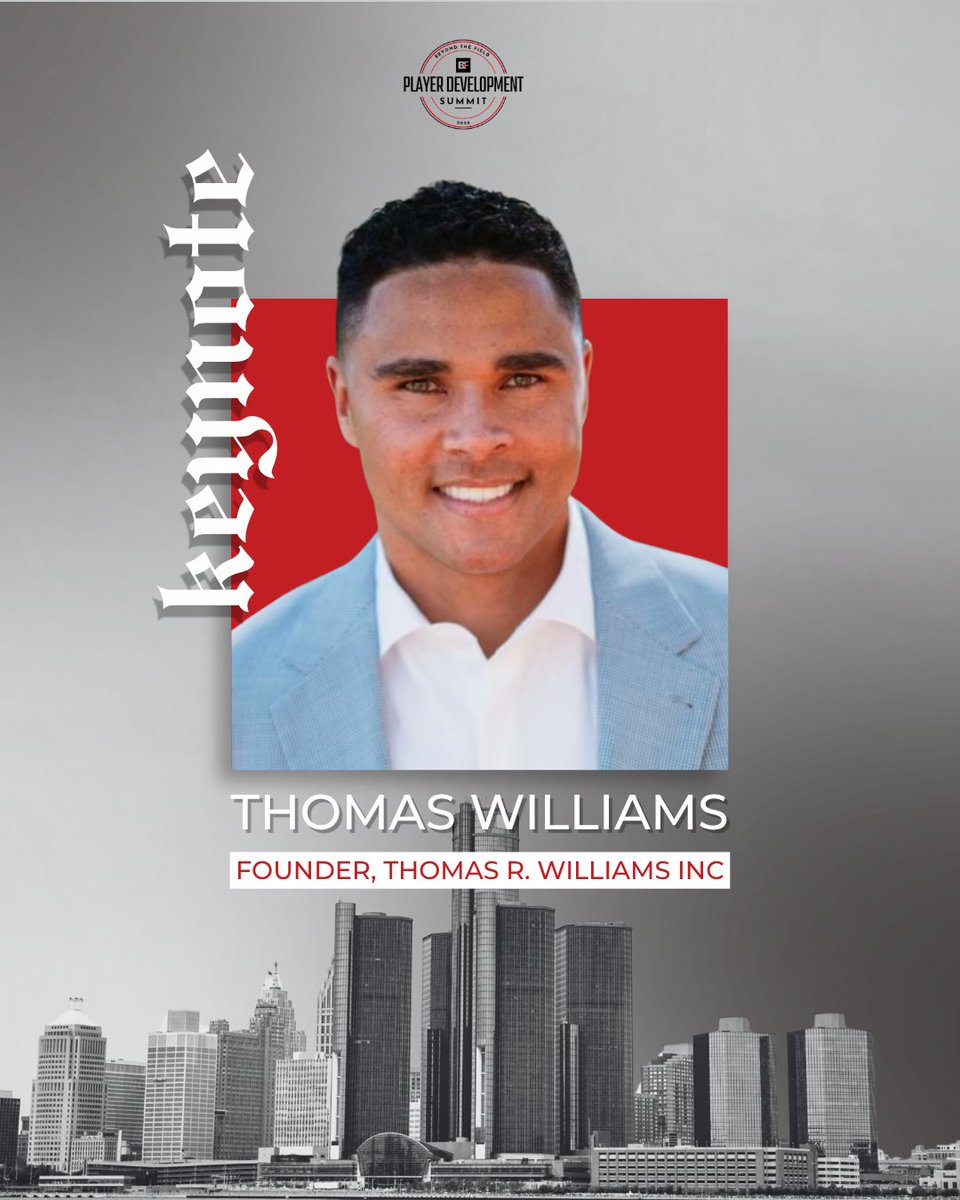 Ed_Jones2's tweet image. Thomas Williams is setting the tone in Detroit.

Opening Day Keynote at the 2026 Player Development Summit

This will be a experience for your development.

Start with you, so you can lead athletes better.

Be there.
🎟️ btfprogram.com/pdsummit

#PlayerDevelopment #26PDSummit