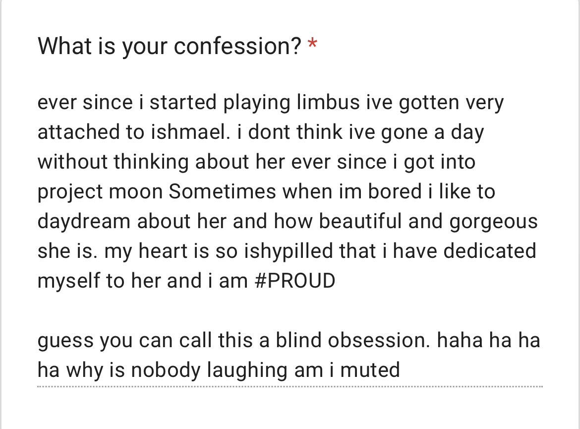 Project Moon Confessions tweet media